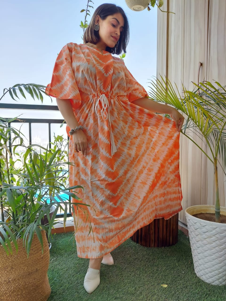Beautiful Handblock Printed Kaftan
