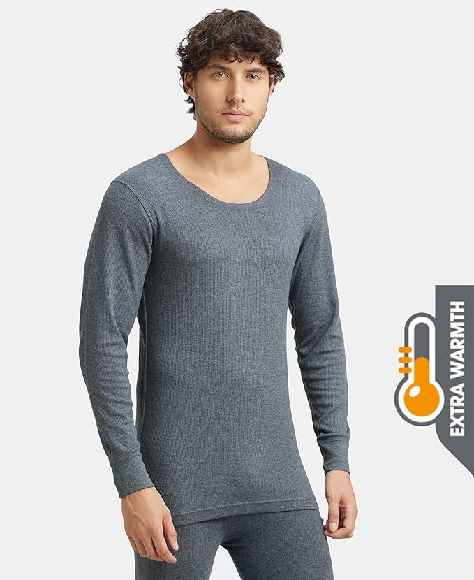 Jockey 2401 Men's Super Combed Cotton Rich Full Sleeve Thermal Undershirt with Stay Warm Technology